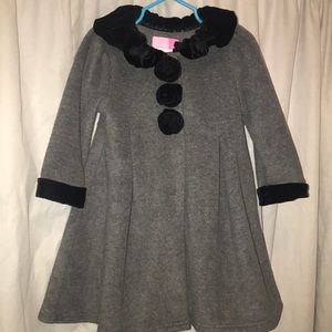 Peacoat for toddler girl size 2T black and gray